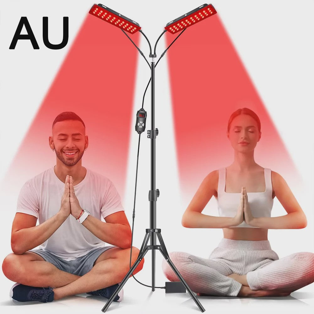 Dubbele LED Roodlichttherapie Lamp met Infrarood voor Pijnverlichting & Huidverzorging