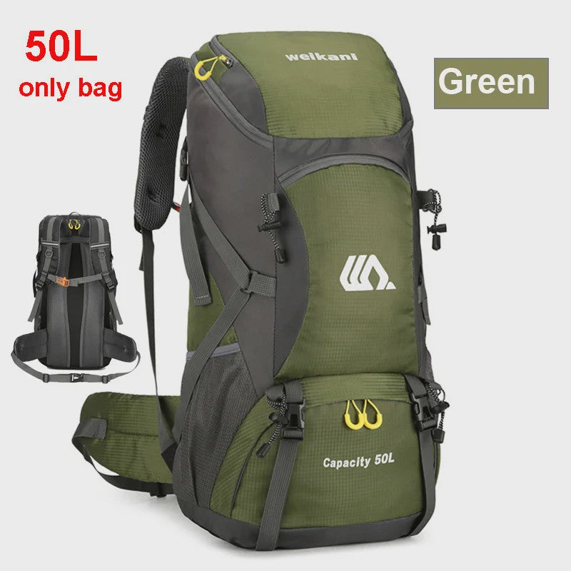 50L Waterdichte Reisrugzak - Grote Outdoor Backpack voor Kamperen, Wandelen & Klimmen