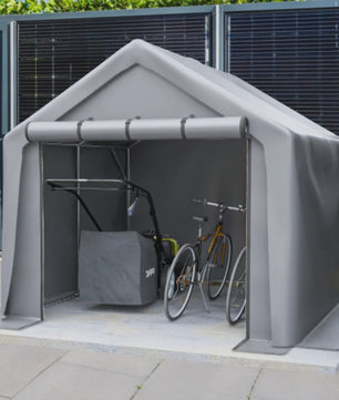 Donkergrijze Fietsenstalling Tent - 305x296x233cm - Outdoor Opslag voor Fietsen & Tuin Gereedschap