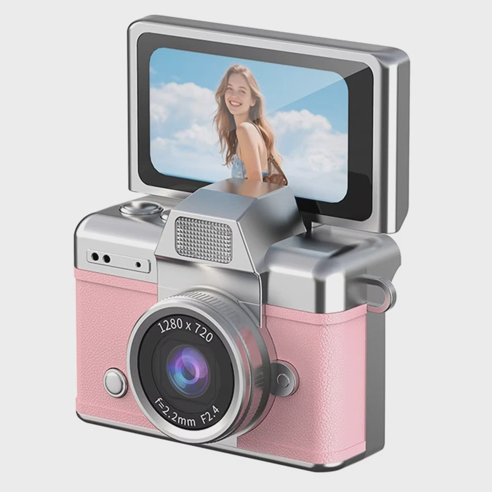 Ourlife Mini Retro Digitale Camera met 1.47 Inch Flip Screen & Sleutelhanger