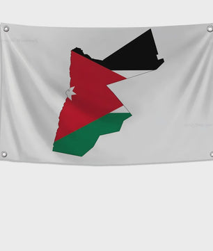 Jordanese Vlag Banner - Polyester - 4 Oogjes - Buiten & Binnen Decoratie