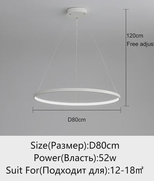 Moderne Ronde LED Plafondlamp Zwart/Wit - Dimbaar Hanglamp voor Keuken en Woonkamer