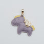 Luxe Paard Sleutelhanger - Handgemaakt Leer met Geluksmunt Charm