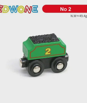 Houten Magneet Treinwagon Set - Uitbreidbaar en Compatibel met Houten Spoorsystemen