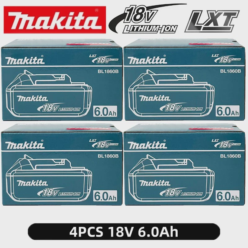 Makita 18V 6.0Ah Li-ion Accu BL1860 LXT - Krachtige Vervanging voor 18V Gereedschap