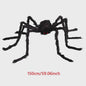 Enorme Zwarte Pluche Spin - Halloween Decoratie 30-200cm