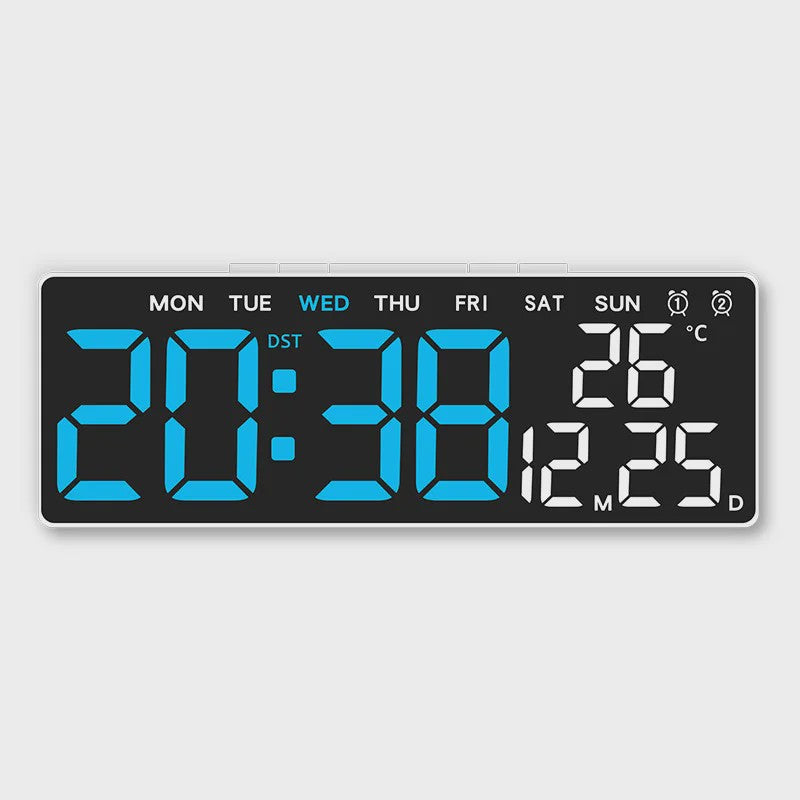 Moderne LED Digitale Wekker met USB, Temperatuur, Datum & Dual Alarm - Automatisch Dimbaar