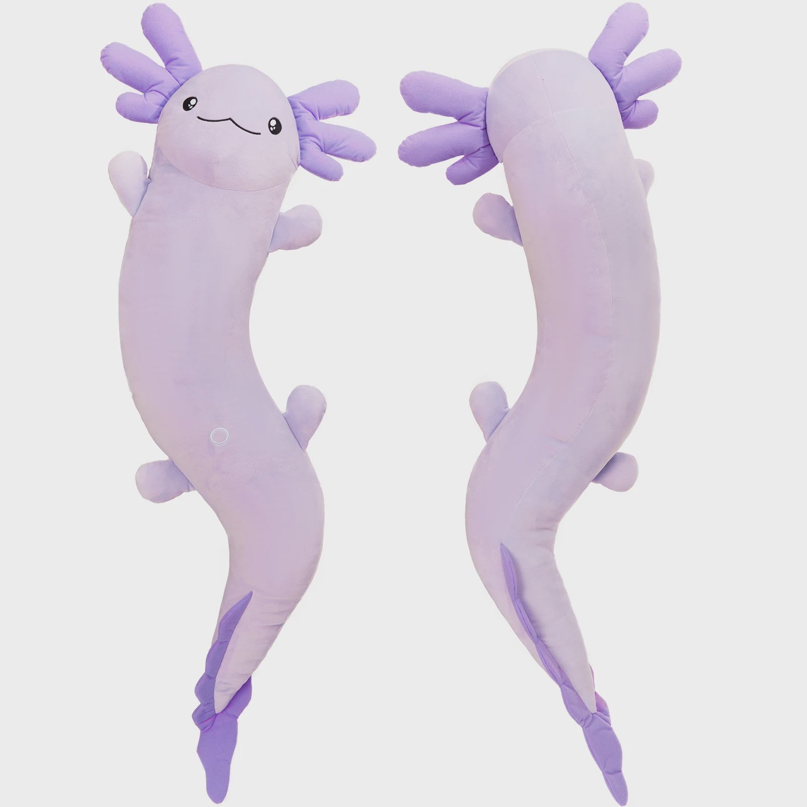 Glow-in-the-dark Axolotl Knuffelkussen 122cm - Magisch Pluche Kussen met Lichtgevende Oren, Cadeau voor Kinderen & Tieners