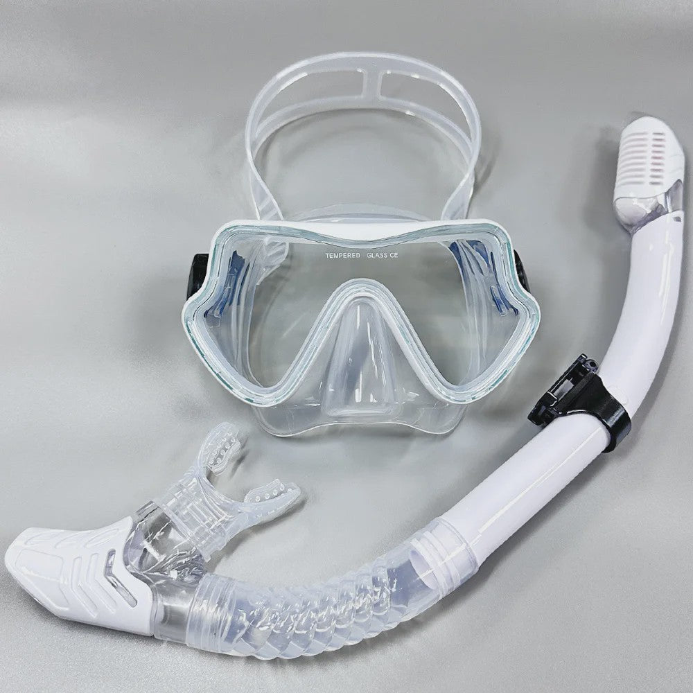Professionele Duikbril en Snorkel Set voor Volwassenen - Panoramisch Gehard Glas