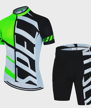 Professionele Fietskleding Set Heren - Zomer MTB Shirt & Bib Shorts