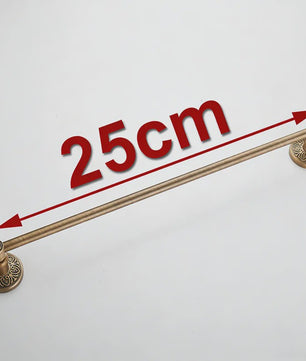 Enkele Handdoekhouder 60cm - Massief Aluminium, Antiek Messing Finish