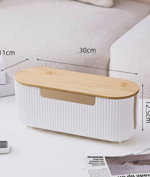 Stijlvolle Kabel Organizer Box met Deksel - Orde op Bureau en Werkplek