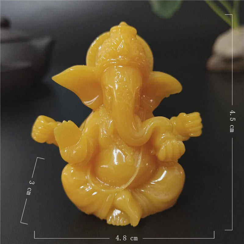 Ganesha Beeldje Bronskleurig - Hindoeïstische God Sculptuur voor Huis & Kantoor Decoratie