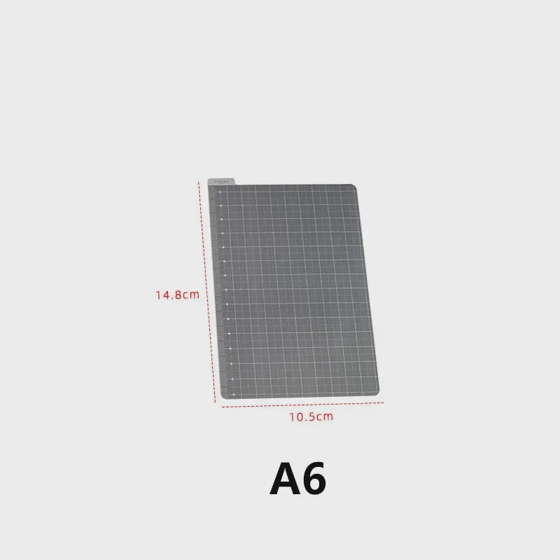 Snijmat & Liniaal Set A5/A6 - PVC Grid Mat voor Tekenen, Knutselen & Naaien