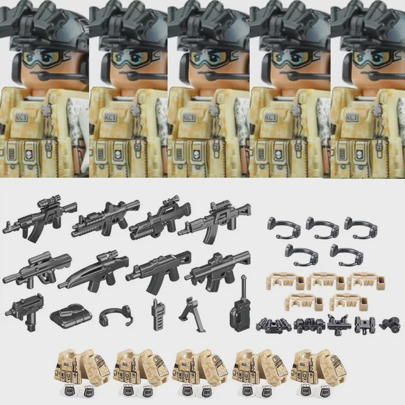Bouwstenen Militaire Special Forces Commando Figuren met Wapens