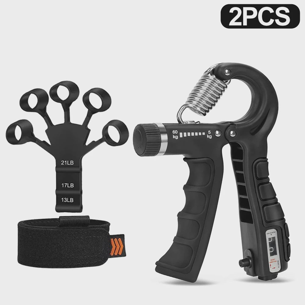 Complete Handtrainer Set: 5-60kg Verstelbare Hand Gripper, Vingerstrekker & Polstrainer