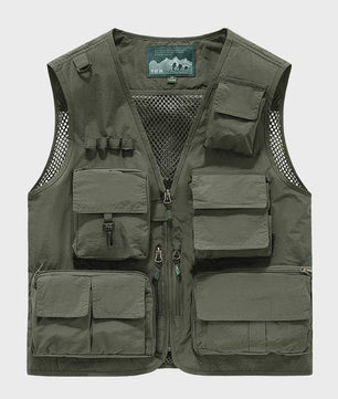 Herfst/Winter Heren Outdoor Werkkleding Vest met Mesh - Ademend & Veel Zakken