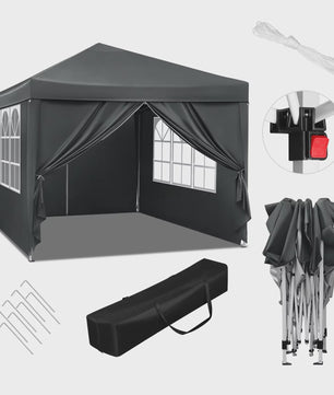 WOLTU 3x3m Partytent - Waterdichte Tuin- en Camping Paviljoen met UV-bescherming en Draagtas