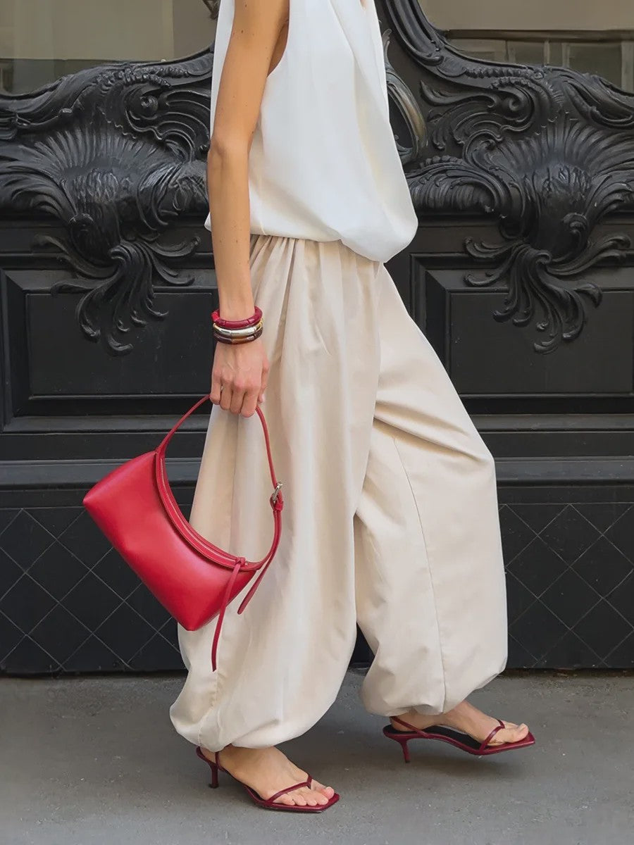 Dames Lantaarnbroek van 100% Katoen - Losse Pasvorm, Street Style