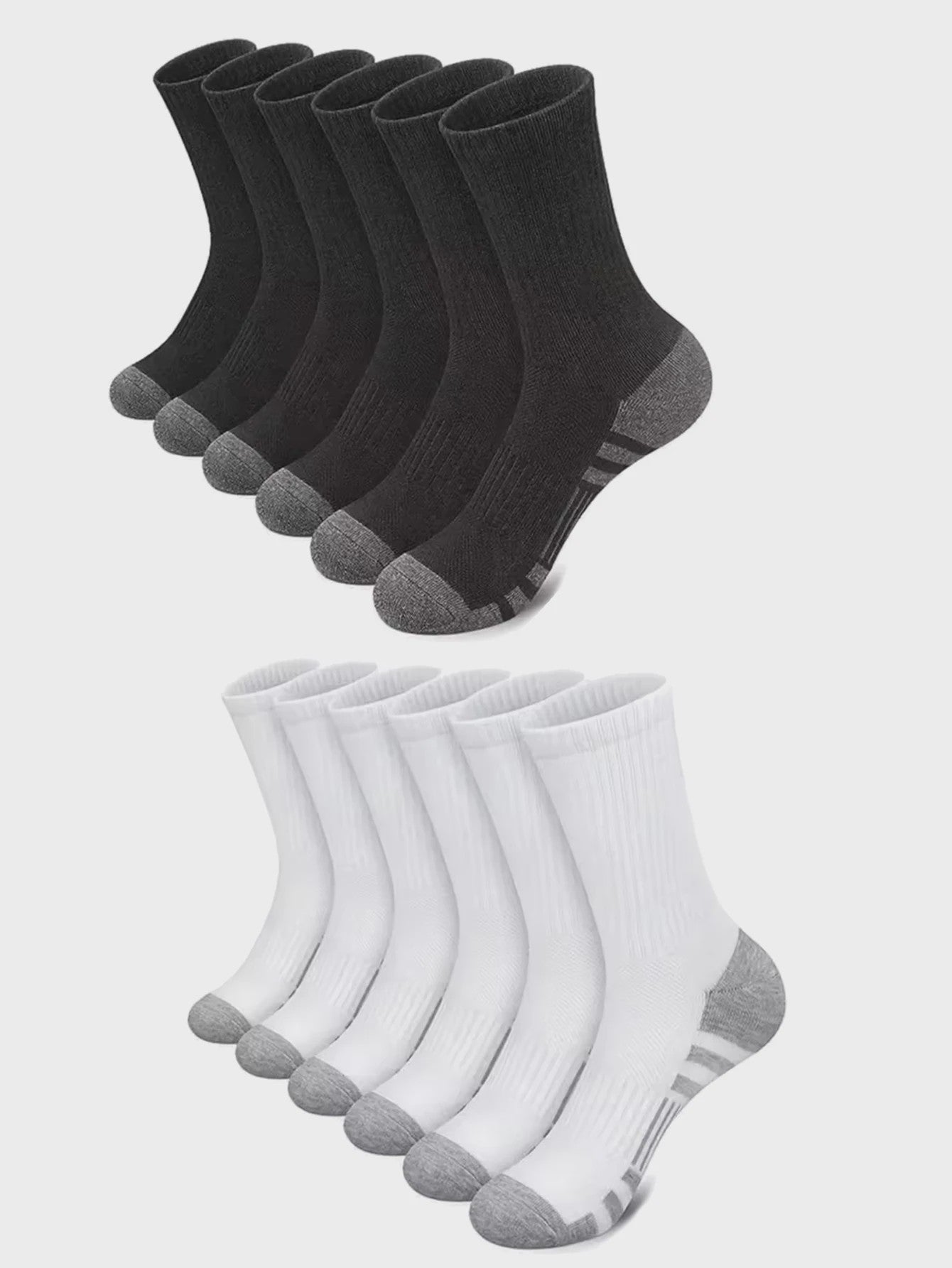 Heren Sportsokken 12 Paar - Comfortabel, Ademend & Grip voor Buiten & Voetbal