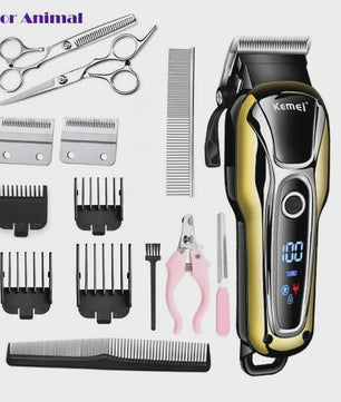Kemei KM-1990 Professionele Oplaadbare Trimmer voor Huisdieren - Honden & Katten