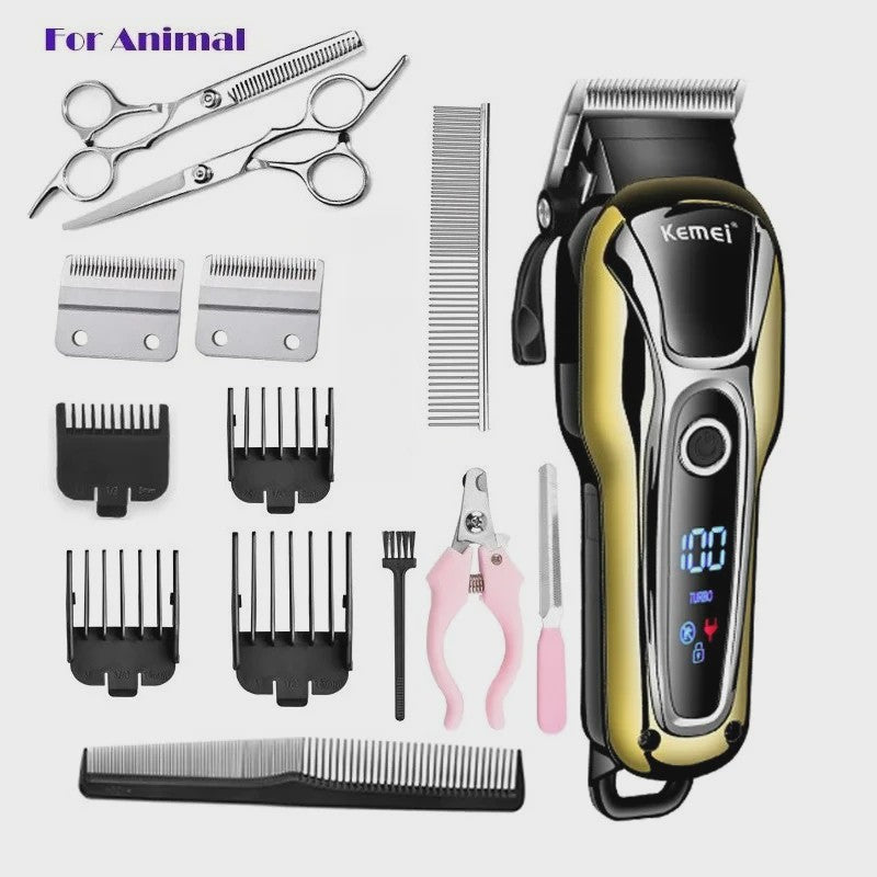 Kemei KM-1990 Professionele Oplaadbare Trimmer voor Huisdieren - Honden & Katten