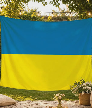Oekraïense Vlag Wandkleed - Decoratief Tapijt voor Slaapkamer & Woonkamer