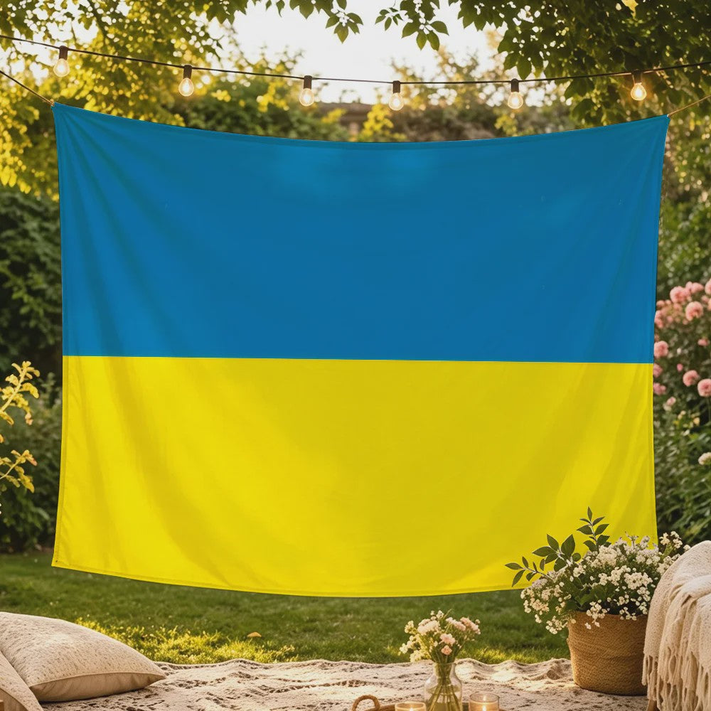 Oekraïense Vlag Wandkleed - Decoratief Tapijt voor Slaapkamer & Woonkamer