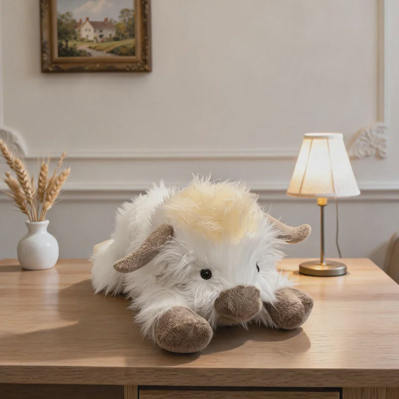 Schattige Highland Cattle Pluche Knuffel - Zacht & Fluffy Dier - Verkrijgbaar in 30/50cm - Zit of Lig Positie