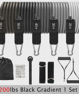 Professionele Weerstandsbanden Set (20-200 LBS) voor Krachttraining Thuis, Gym & Fitness
