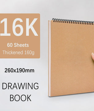 Professioneel Schetsboek 160gsm - 30 Vel Dik Tekenpapier met Spiraalbinding