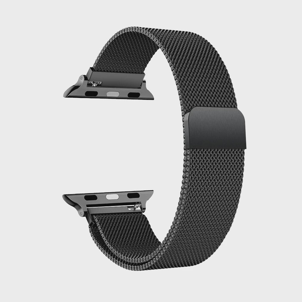 Milanese Band voor Apple Watch Ultra 2/3 49mm & Series 1-11 (38-45mm) - Roestvrij Staal, Magnetische Sluiting