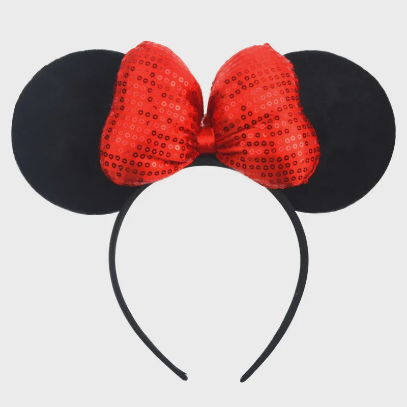 Muis Oortjes Diadeem met Strik - Feestelijk Accessoire voor Kinderen & Volwassenen
