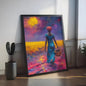 Abstract Canvas Poster: Afrikaanse Vrouwen & Zonneschildering - Wanddecoratie