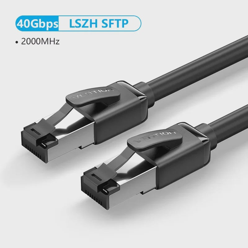 Vention Cat8 Ethernet Kabel SFTP 40Gbps 2000MHz - Razendsnel Internet & Gaming