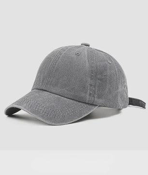 Vintage Washed Denim Baseball Cap - Unisex Snapback voor Heren & Dames