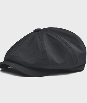 BOTVELA Heren Newsboy Cap - Katoenen Pet met 8 Panelen, Retro Stijl