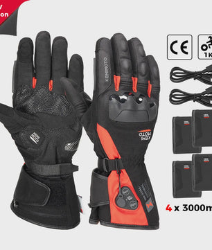 KEMIMOTO Verwarmde Motorhandschoenen - Waterdicht, Oplaadbaar & Warm voor de Winter