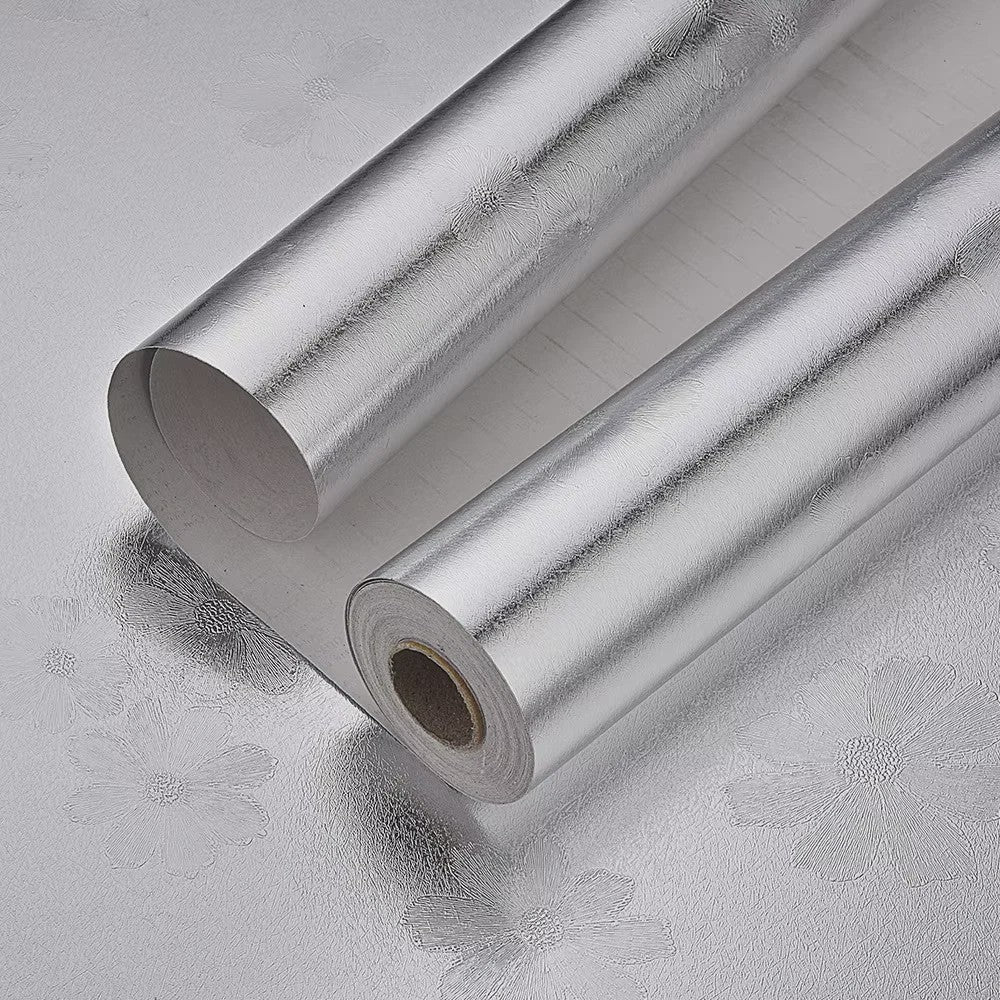 Keuken Sticker - Hittebestendig, Waterdicht & Oliebestendig - Aluminium Folie Look