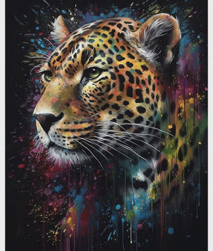 Abstracte Dieren Canvas Poster: Leeuw, Tijger, Aap, Uil - Muurdecoratie Woonkamer