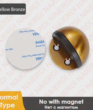 RVS Deurstopper met Sticker & Schroef - Zonder Boren, Magnetisch of Normaal