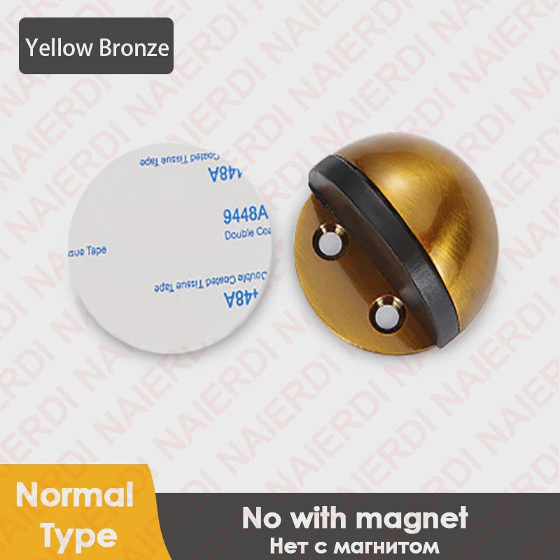 RVS Deurstopper met Sticker & Schroef - Zonder Boren, Magnetisch of Normaal