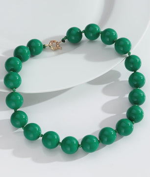 Handgemaakte Retro Acryl Ketting met Grote Kleurrijke Kralen - Statement Choker