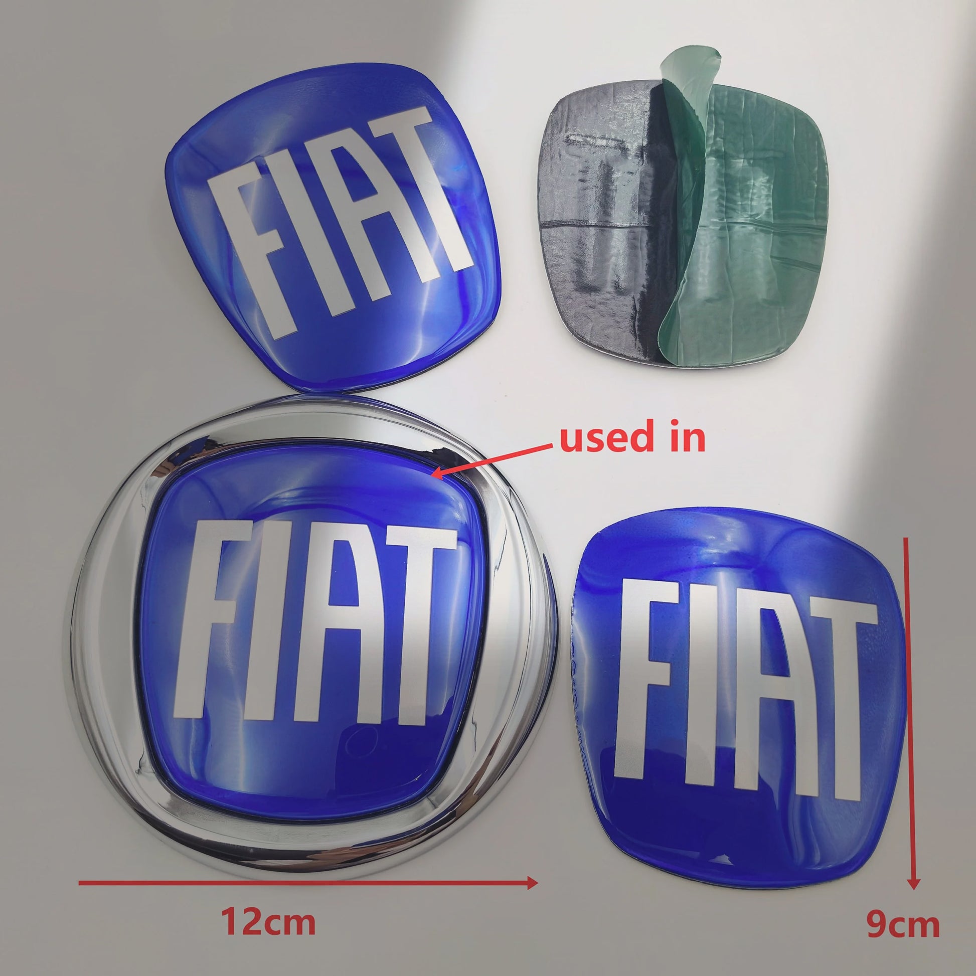 Fiat Embleem / Logo Badge voor Grille, Motorkap, Kofferbak - Diverse Maten