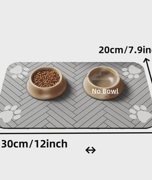 Absorberende Voer- en Waterbak Mat voor Hond en Kat - Waterdicht & Sneldrogend