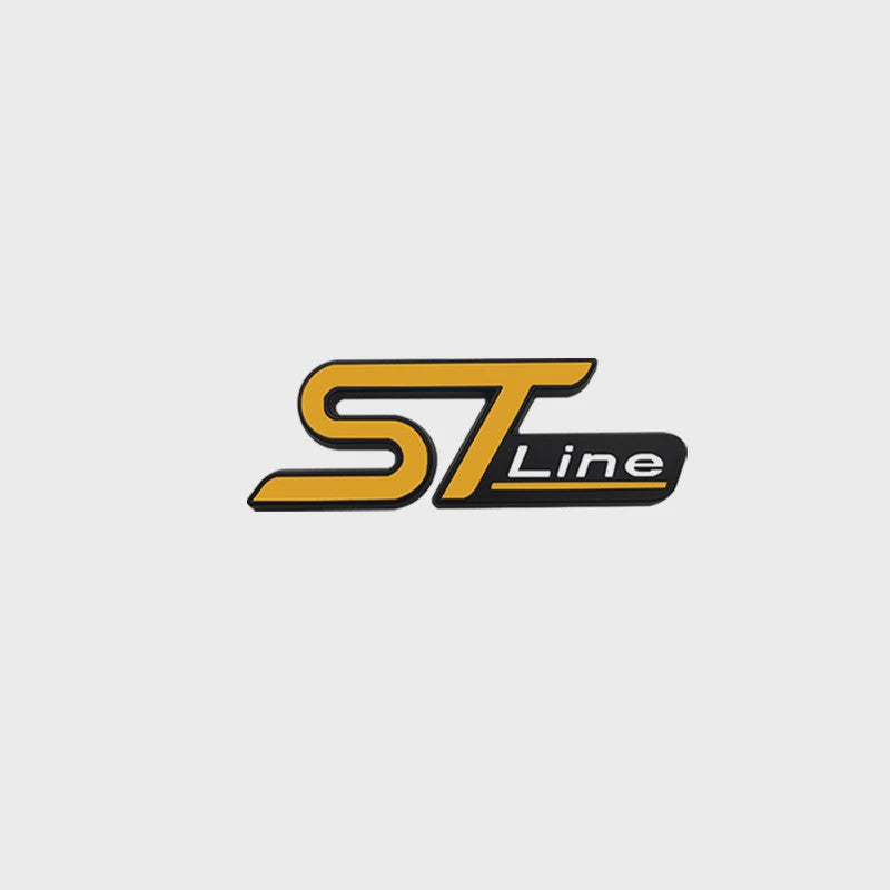 3D Metalen ST Line Grille Embleem Badge Chrome Sticker voor Ford