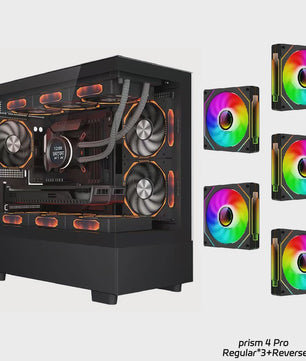 WJCOOLMAN Xuanwu Mini/Pro PC Behuizing - M-ATX/ITX, 270° Panoramisch Uitzicht