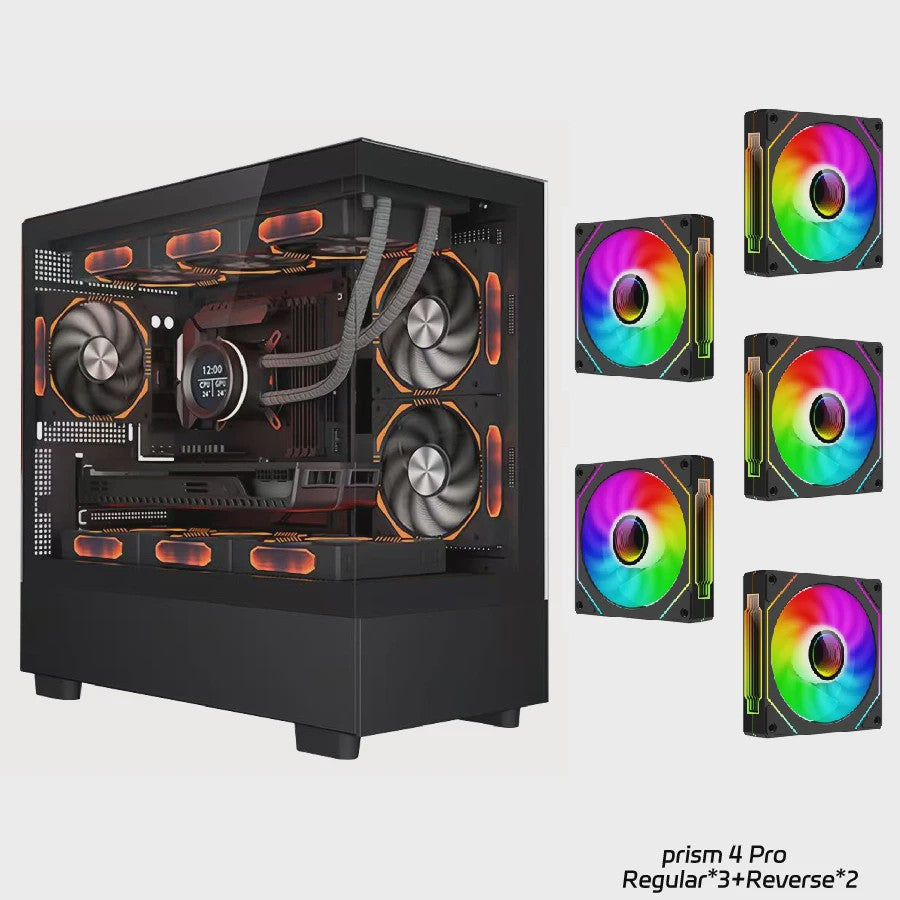 WJCOOLMAN Xuanwu Mini/Pro PC Behuizing - M-ATX/ITX, 270° Panoramisch Uitzicht