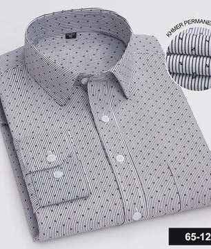 Herenshirt Lange Mouw - Stijlvol Casual & Zakelijk, Print & Streep, All-Season Top
