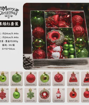 Luxe Kerstballen Set (60 Stuks) met Donut, Gnome & Sneeuwvlok Ornamenten - Goudkleurig
